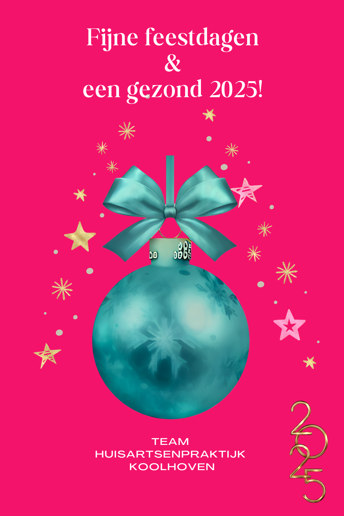 Fijne feestdagen en een gezond 2025! Huisartsenpraktijk Koolhoven